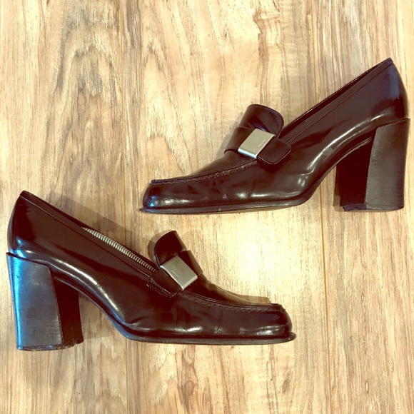 Prada Shoes - Prada Patent Leather Loafer Heel